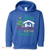 Jesus Is The Reason For The Season Christian Believer Gift Toddler Hoodie thumb 0