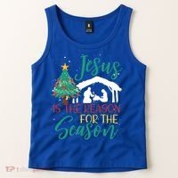 Jesus Is The Reason For The Season Christian Believer Gift Tank Top thumb 2