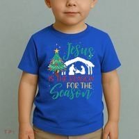 Jesus Is The Reason For The Season Christian Believer Gift Toddler T-Shirt thumb 2