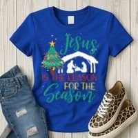 Jesus Is The Reason For The Season Christian Believer Gift Women's T-Shirt thumb 3