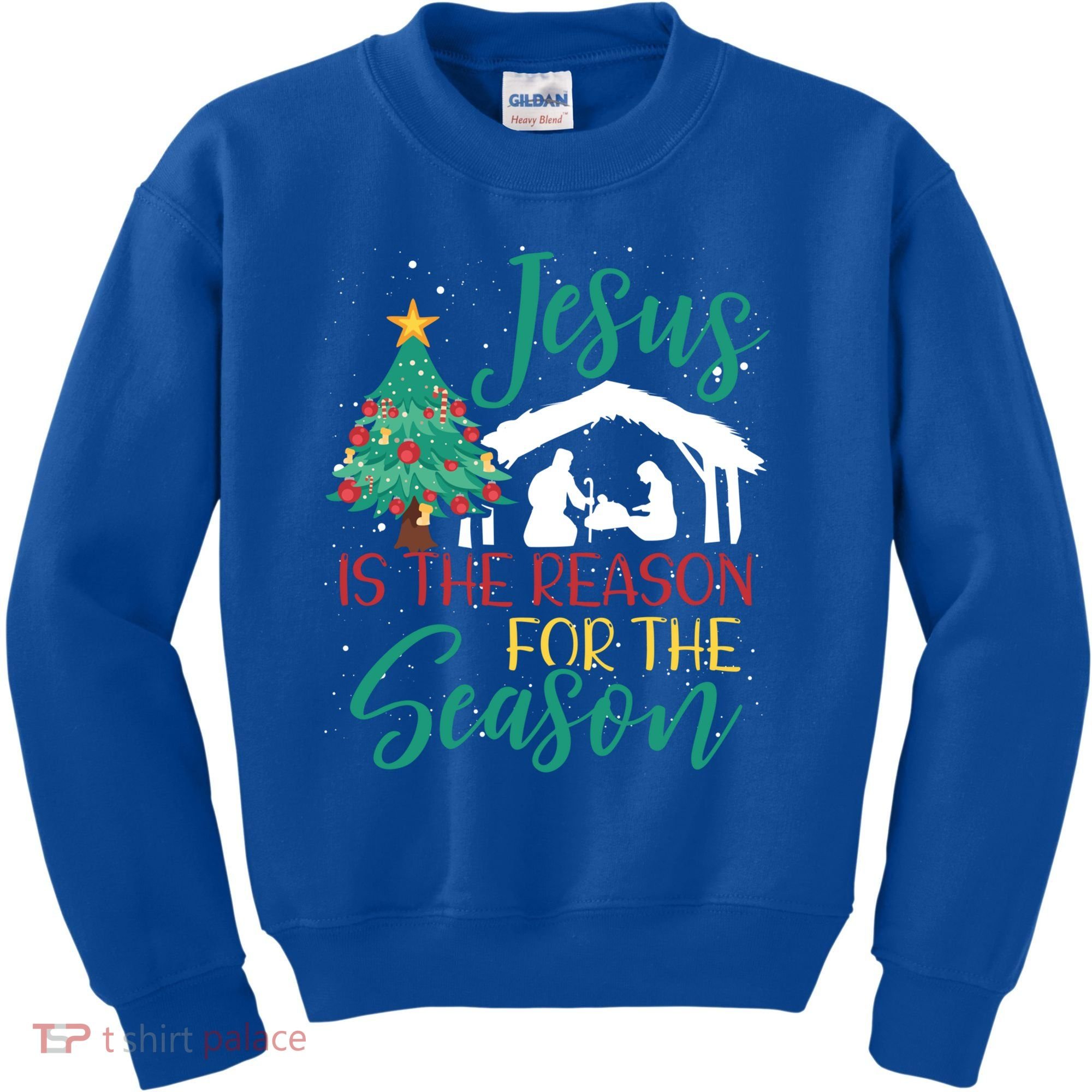 Jesus Is The Reason For The Season Christian Believer Gift Kids Sweatshirt