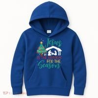 Jesus Is The Reason For The Season Christian Believer Gift Kids Hoodie thumb 0