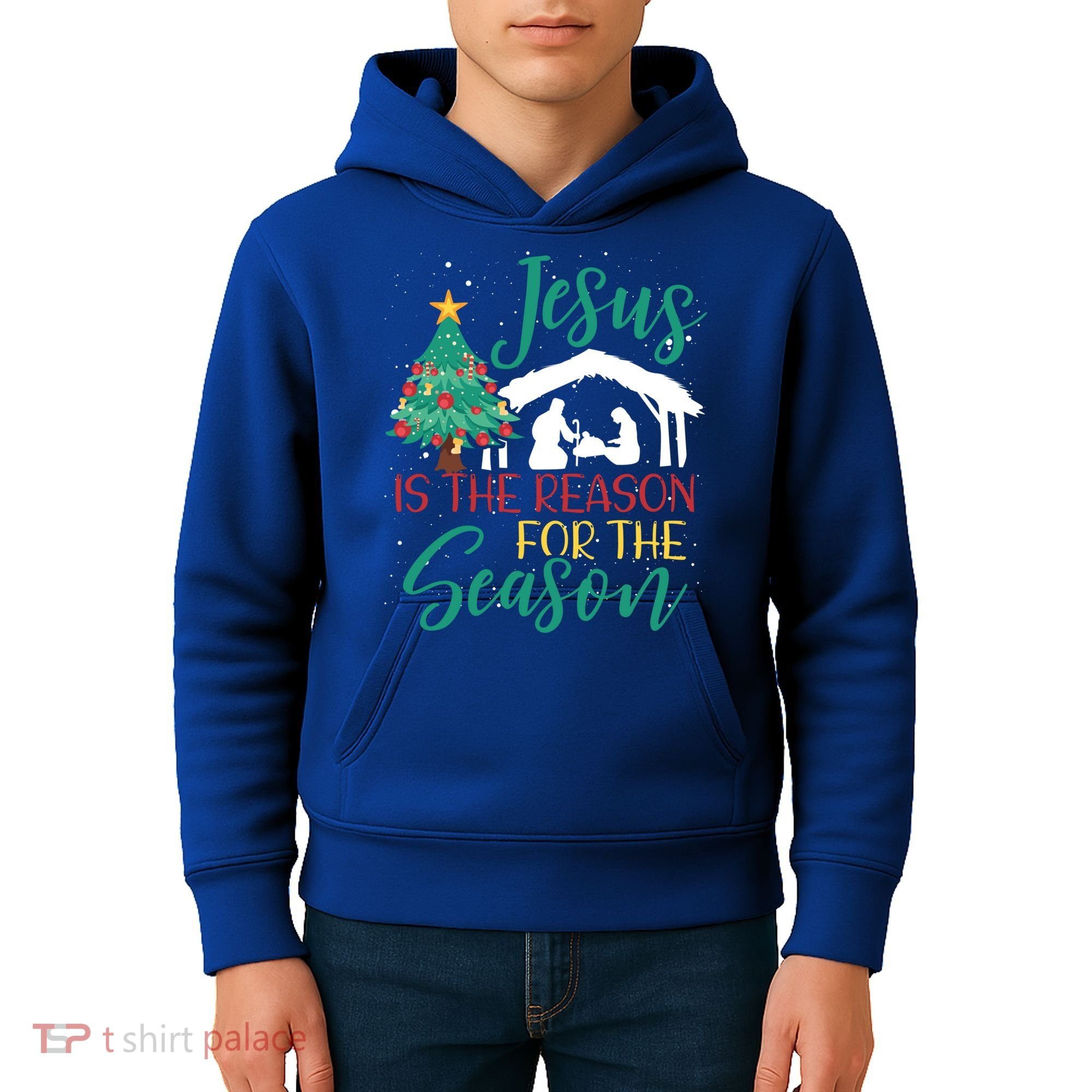 Jesus Is The Reason For The Season Christian Believer Gift Kids Hoodie