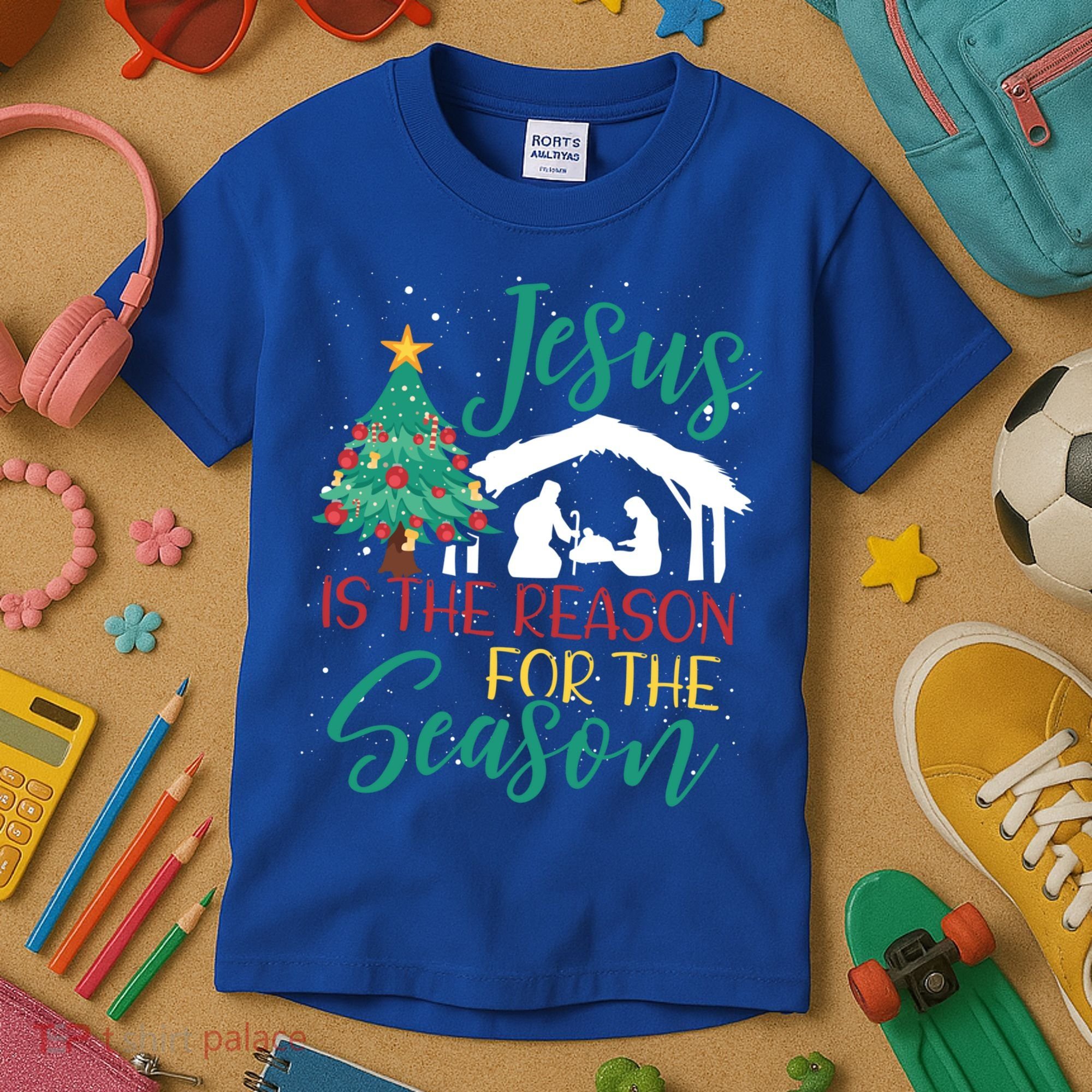 Jesus Is The Reason For The Season Christian Believer Gift Kids T-Shirt