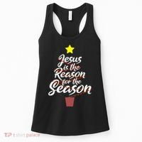 Jesus Is The Reason For The Season Faith Christmas Pajamas Women's Tank Top thumb 0