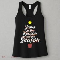 Jesus Is The Reason For The Season Faith Christmas Pajamas Women's Tank Top thumb 3