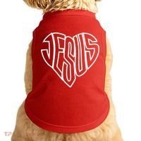 JESUS In The Shape Of A Heart Doggie Tank thumb 0