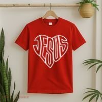 JESUS In The Shape Of A Heart T-Shirt thumb 2