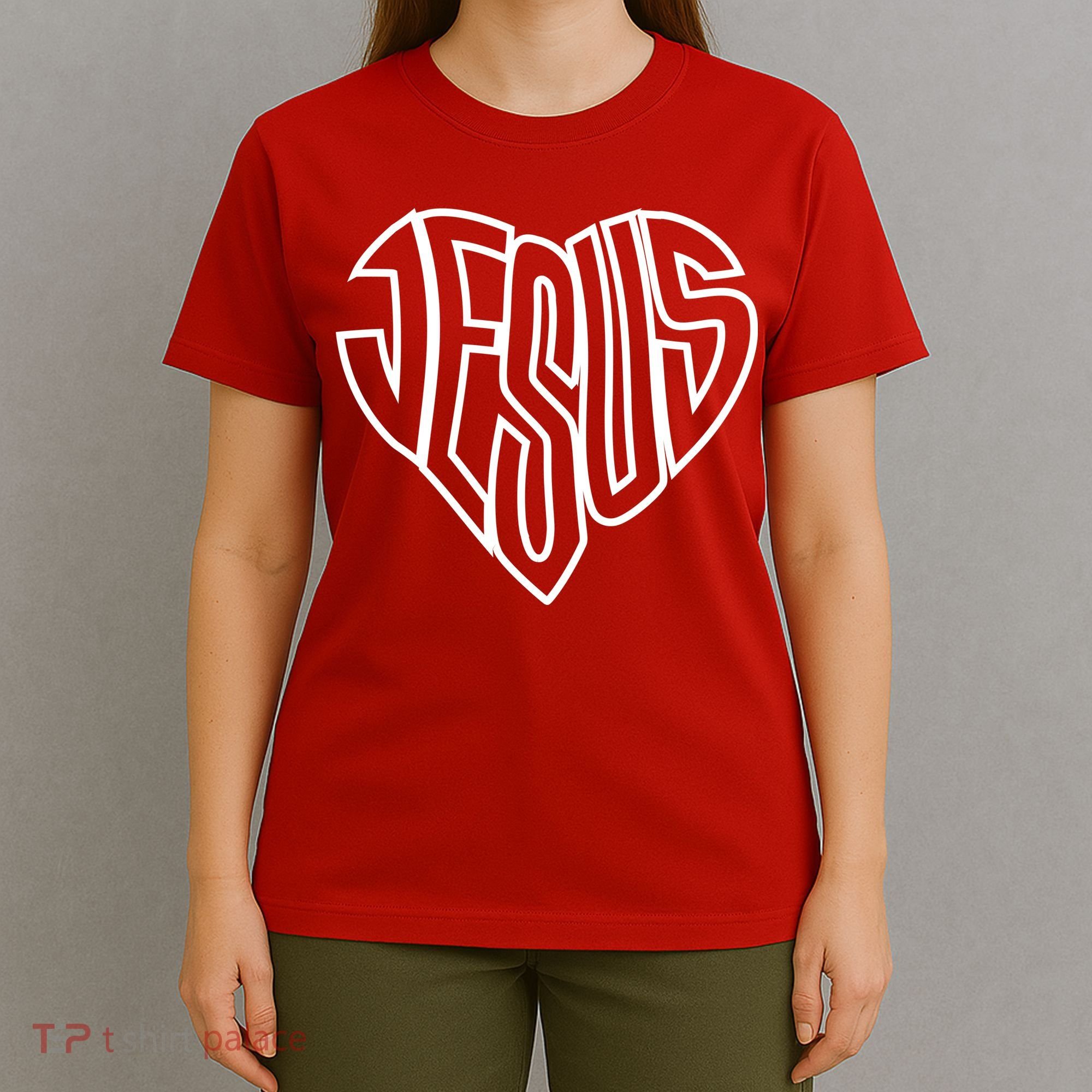 JESUS In The Shape Of A Heart T-Shirt