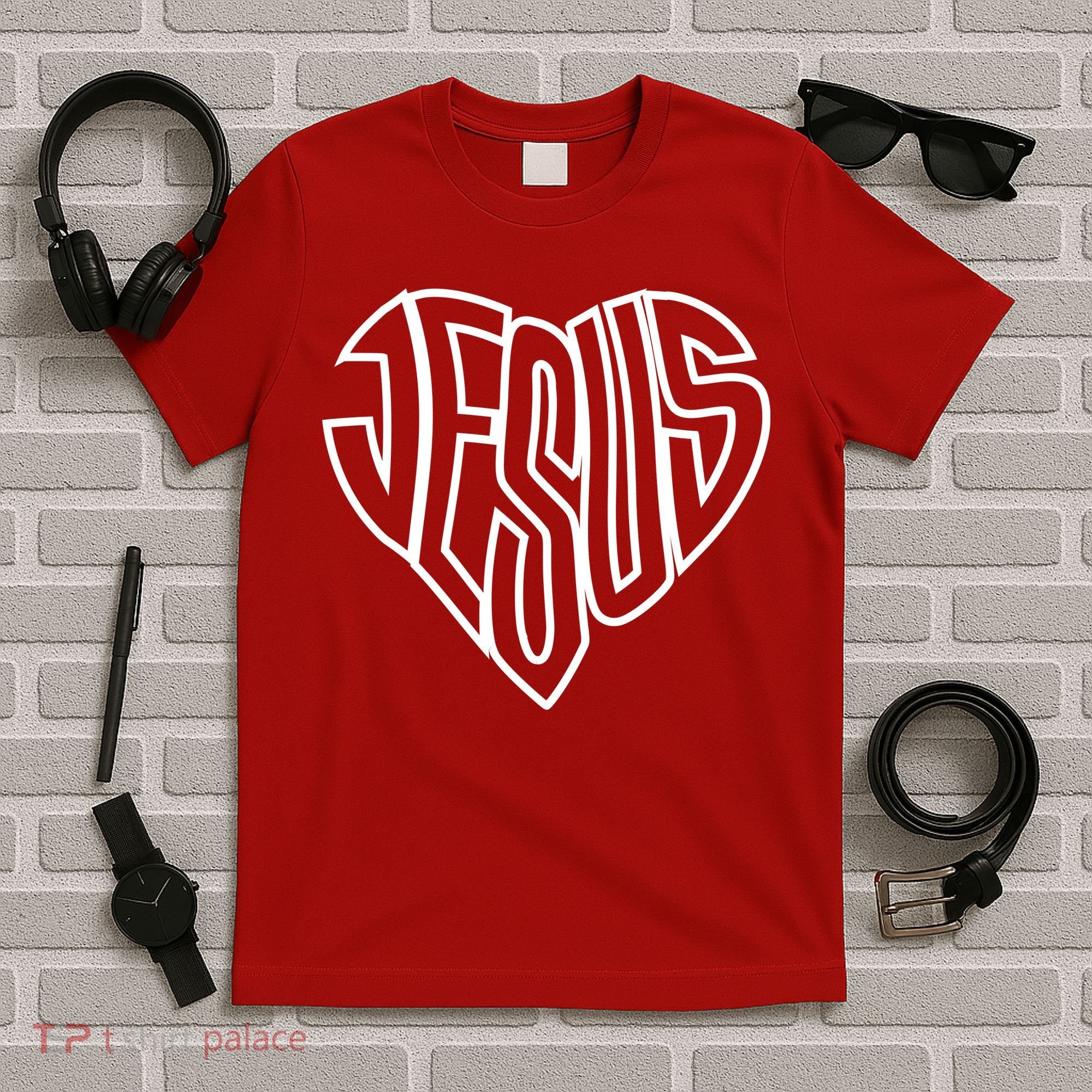 JESUS In The Shape Of A Heart T-Shirt