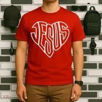 JESUS In The Shape Of A Heart T-Shirt thumb 6