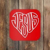 JESUS In The Shape Of A Heart Coaster thumb 0