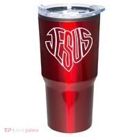 JESUS In The Shape Of A Heart Tumbler thumb 0