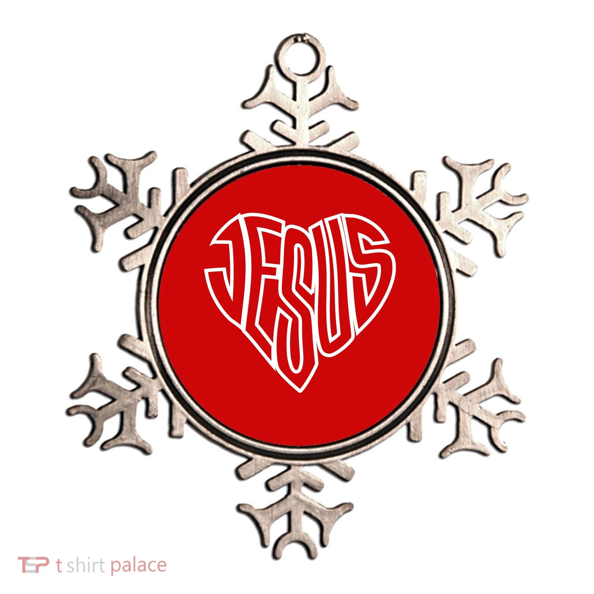 JESUS In The Shape Of A Heart Ornament