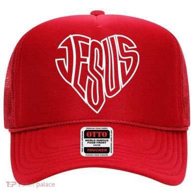 JESUS In The Shape Of A Heart Hat