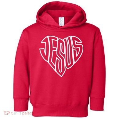 JESUS In The Shape Of A Heart Toddler Hoodie