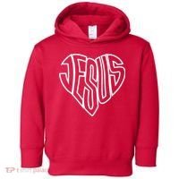 JESUS In The Shape Of A Heart Toddler Hoodie thumb 0