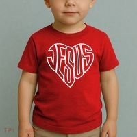 JESUS In The Shape Of A Heart Toddler T-Shirt thumb 2