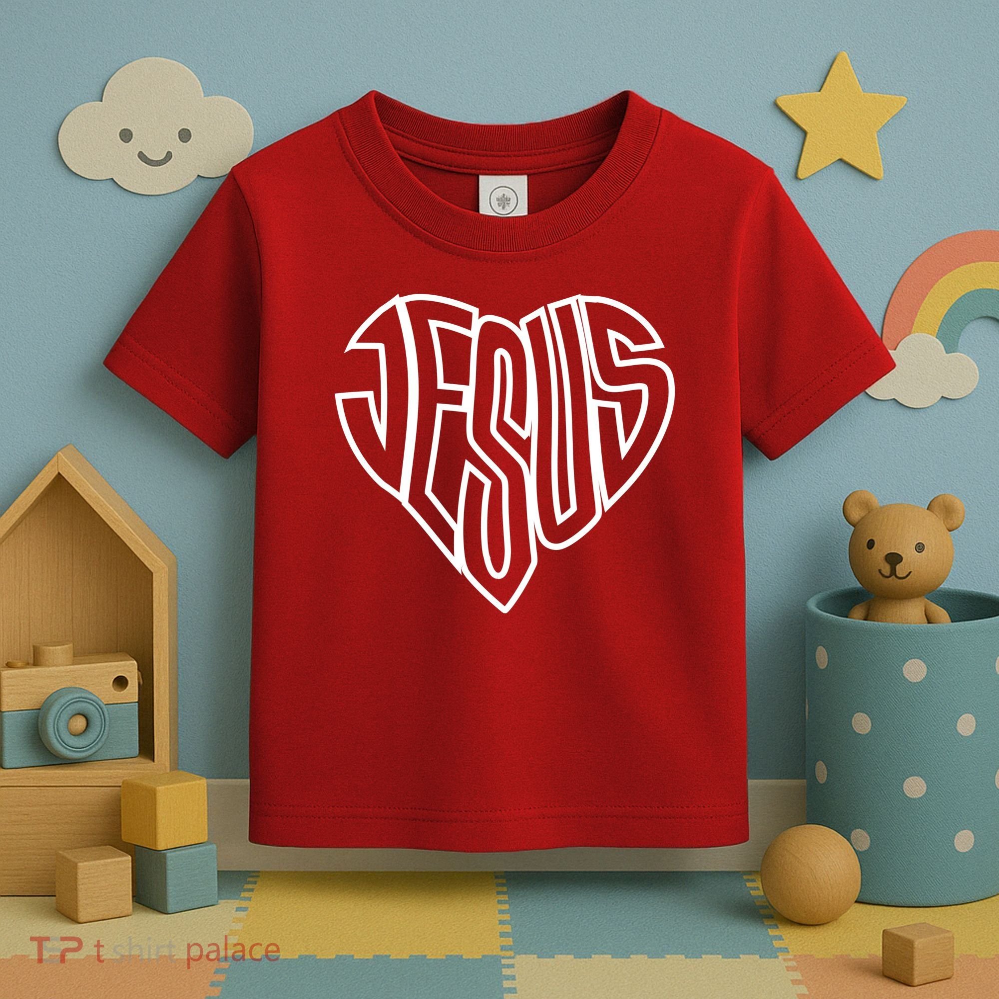 JESUS In The Shape Of A Heart Toddler T-Shirt
