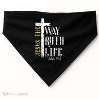 Jesus is the way truth and life John 146 USA-Made Doggie Bandana thumb 0