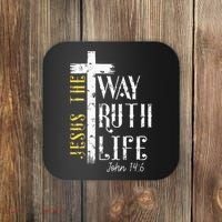 Jesus is the way truth and life John 146 Coaster thumb 0