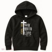 Jesus is the way truth and life John 146 Kids Hoodie thumb 0