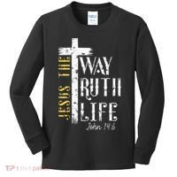 Jesus is the way truth and life John 146 Kids Long Sleeve Shirt thumb 0