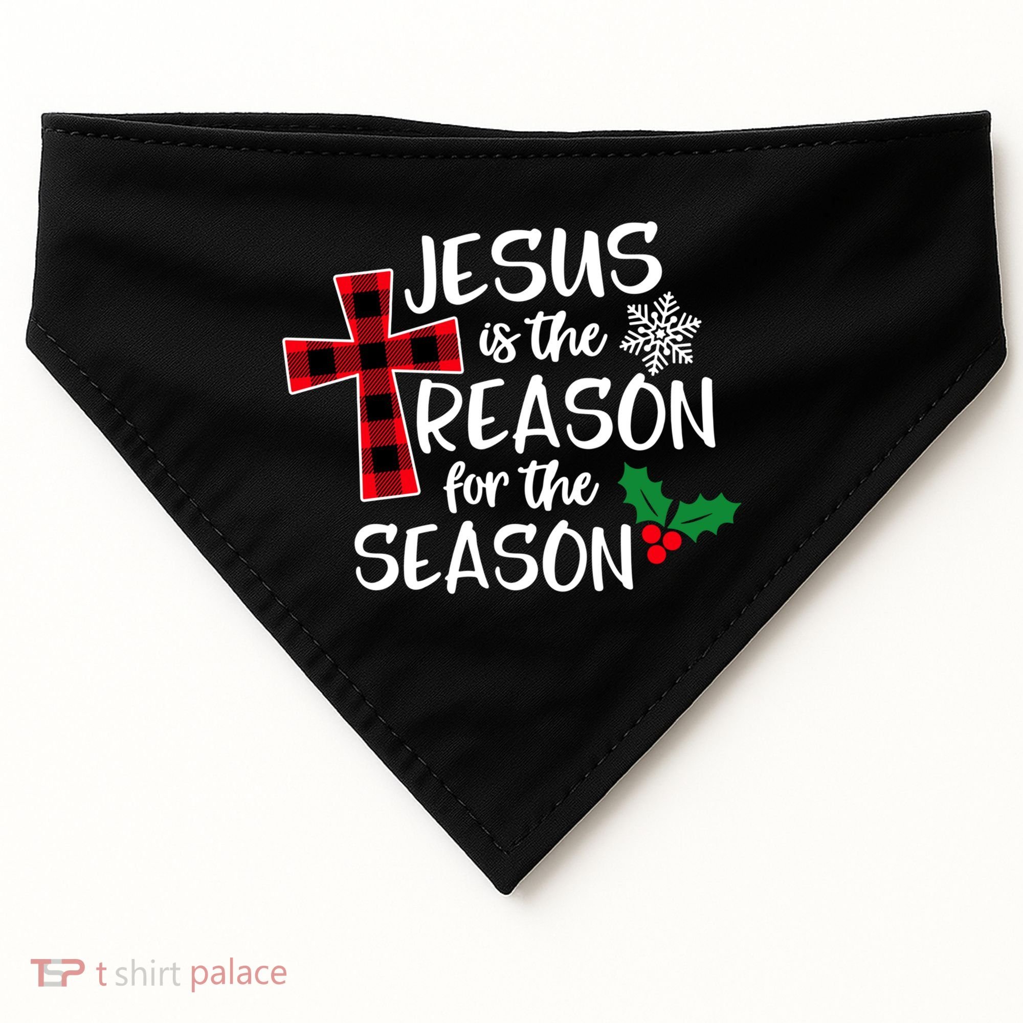 Jesus Is The Reason For The Season Christian Christmas Meaningful Gift USA-Made Doggie Bandana