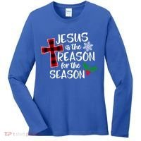 Jesus Is The Reason For The Season Christian Christmas Meaningful Gift Women's Long Sleeve Shirt thumb 0