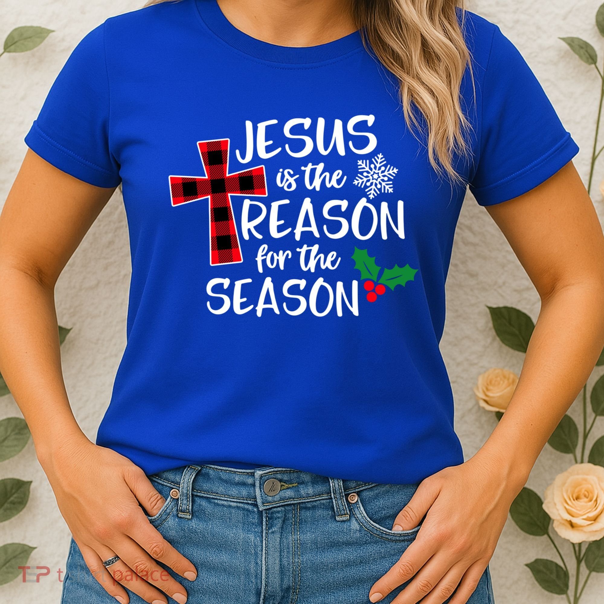 Jesus Is The Reason For The Season Christian Christmas Meaningful Gift Women's T-Shirt