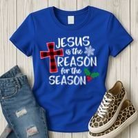 Jesus Is The Reason For The Season Christian Christmas Meaningful Gift Women's T-Shirt thumb 3