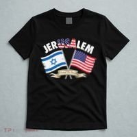 Jerusalem Israel Usa American Flag T-Shirt thumb 5