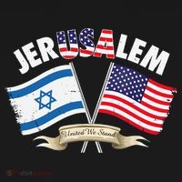 Jerusalem Israel Usa American Flag Coaster thumb 2