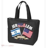 Jerusalem Israel Usa American Flag Tote Bag thumb 3
