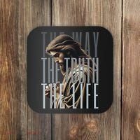 Jesus Is Way Truth And The Life Catholic Bible Quote Coaster thumb 0
