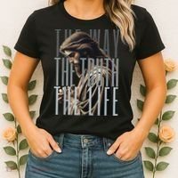 Jesus Is Way Truth And The Life Catholic Bible Quote Women's T-Shirt thumb 2