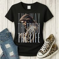 Jesus Is Way Truth And The Life Catholic Bible Quote Women's T-Shirt thumb 3