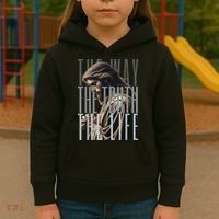Jesus Is Way Truth And The Life Catholic Bible Quote Kids Hoodie thumb 3