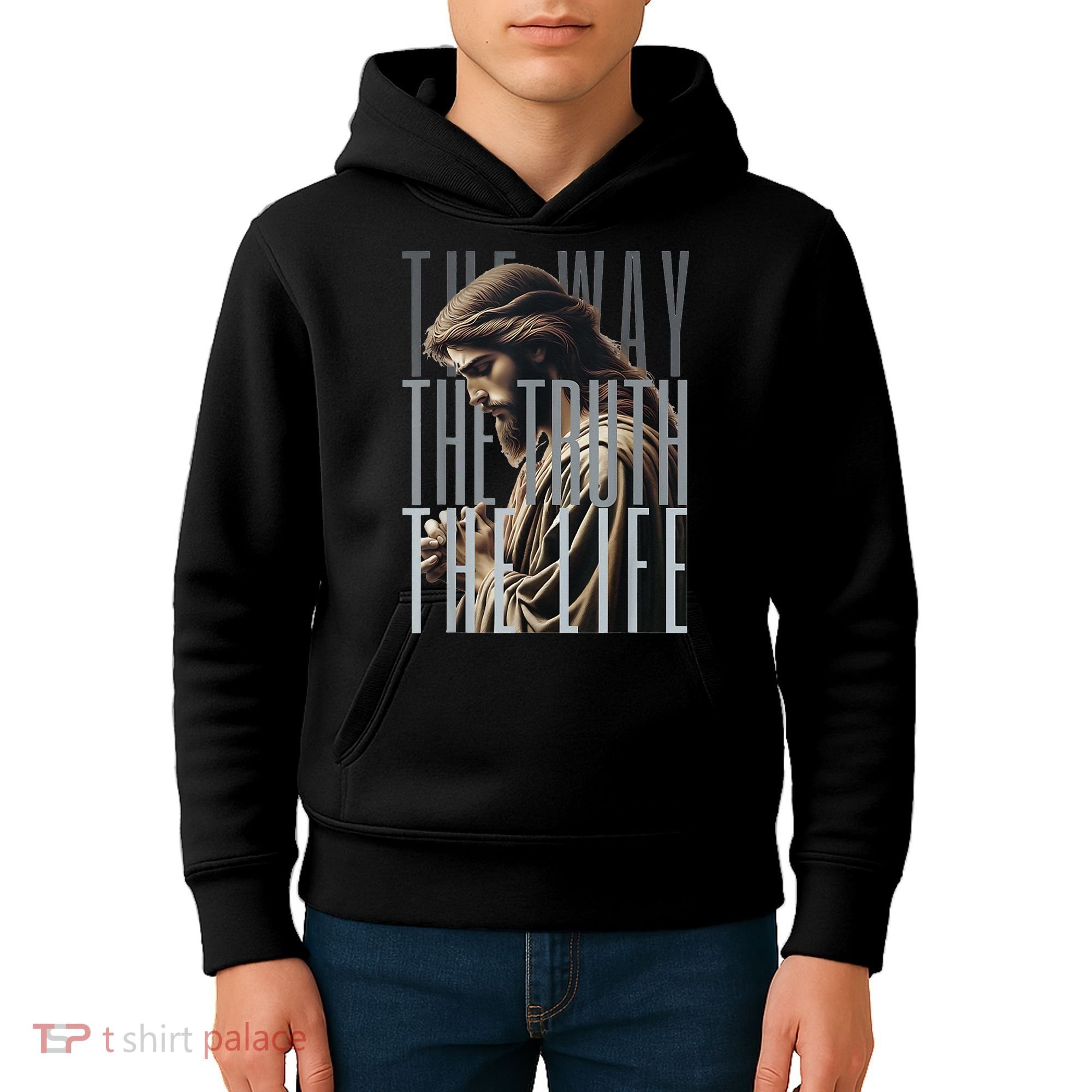 Jesus Is Way Truth And The Life Catholic Bible Quote Kids Hoodie