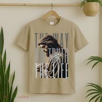 Jesus Is Way Truth And The Life Catholic Bible Quote T-Shirt thumb 2