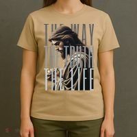 Jesus Is Way Truth And The Life Catholic Bible Quote T-Shirt thumb 4
