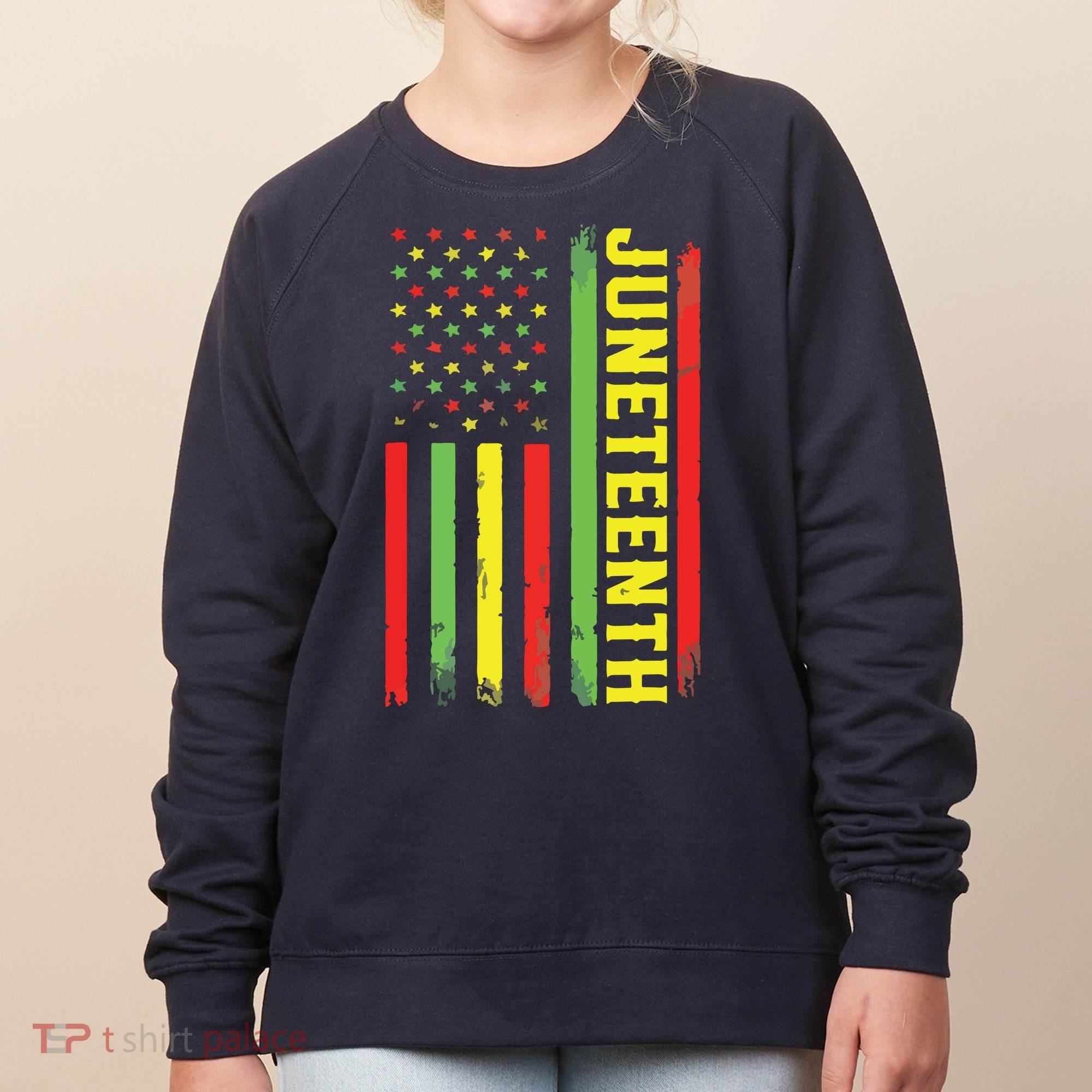 Juneteenth June 19th 1865 Juneteenth Black Freedom Day Flag Women's Sweatshirt