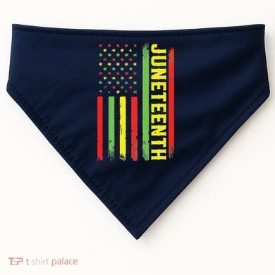 Juneteenth June 19th 1865 Juneteenth Black Freedom Day Flag USA-Made Doggie Bandana