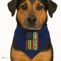 Juneteenth June 19th 1865 Juneteenth Black Freedom Day Flag USA-Made Doggie Bandana thumb 1