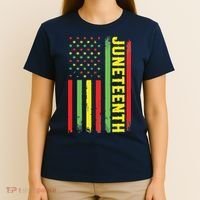 Juneteenth June 19th 1865 Juneteenth Black Freedom Day Flag T-Shirt thumb 4