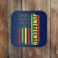 Juneteenth June 19th 1865 Juneteenth Black Freedom Day Flag Coaster thumb 0