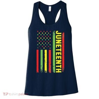 Juneteenth June 19th 1865 Juneteenth Black Freedom Day Flag Women's Tank Top