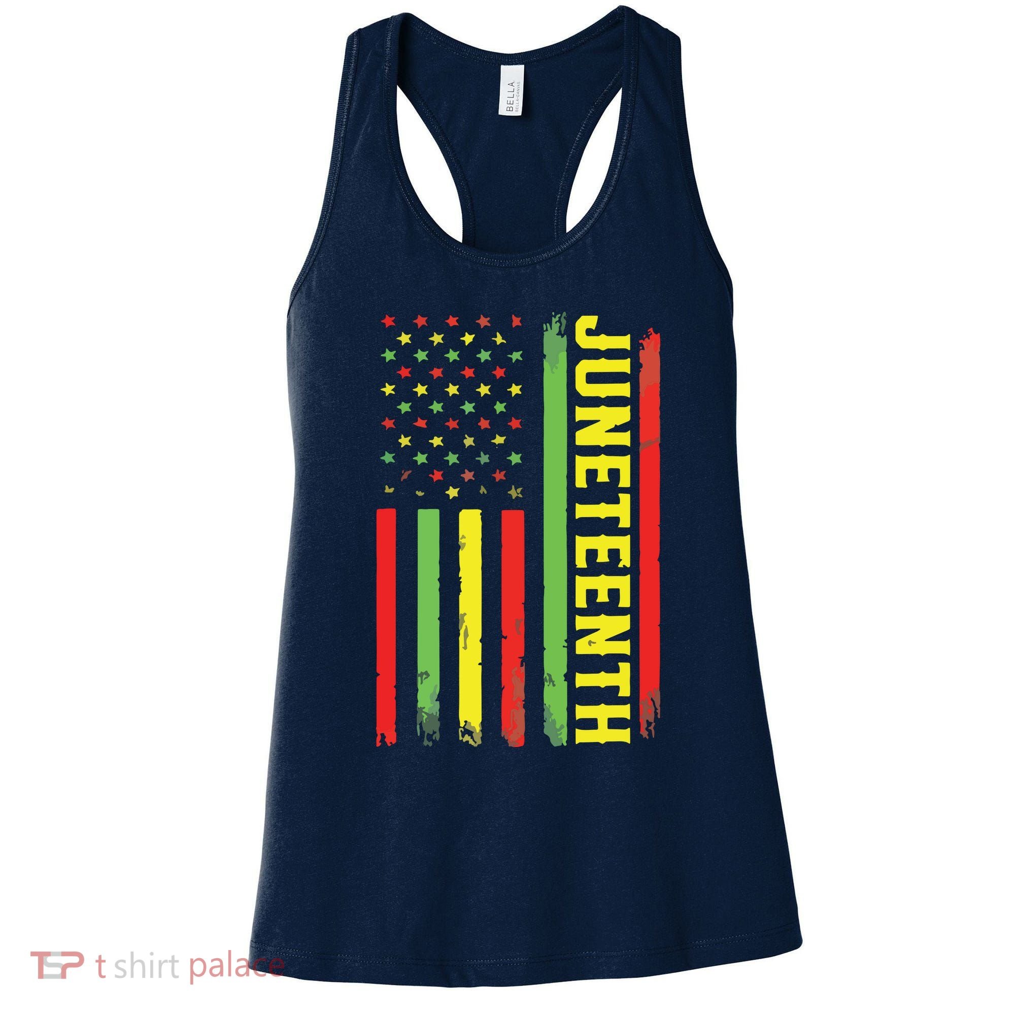 Juneteenth June 19th 1865 Juneteenth Black Freedom Day Flag Women's Tank Top
