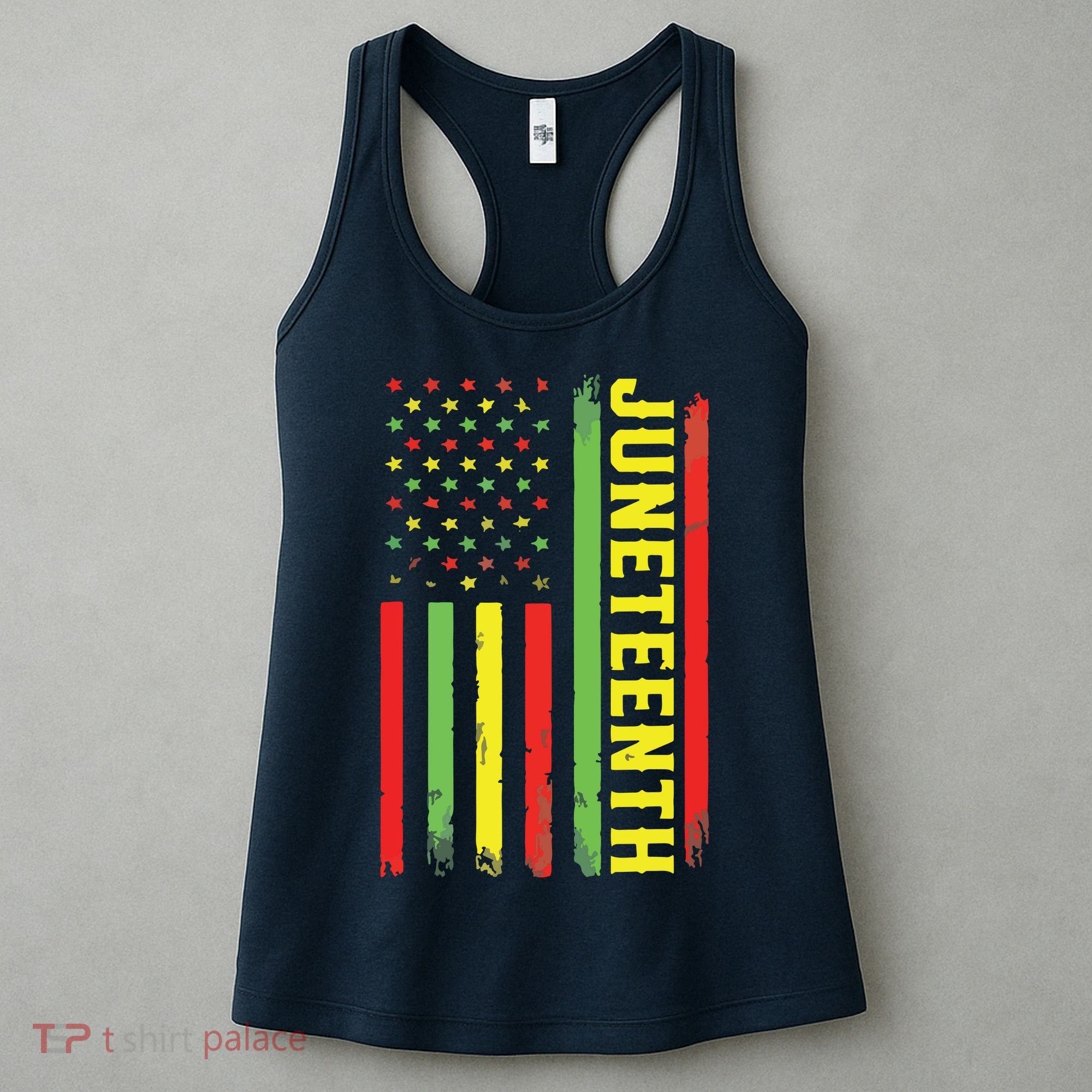 Juneteenth June 19th 1865 Juneteenth Black Freedom Day Flag Women's Tank Top