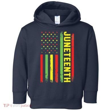 Juneteenth June 19th 1865 Juneteenth Black Freedom Day Flag Toddler Hoodie